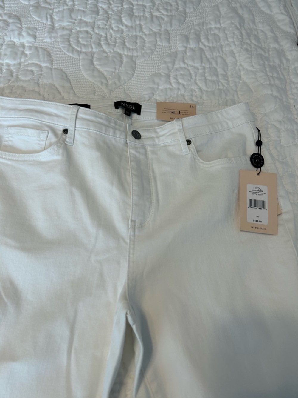 NYDJ Optic White Straight Jeans
